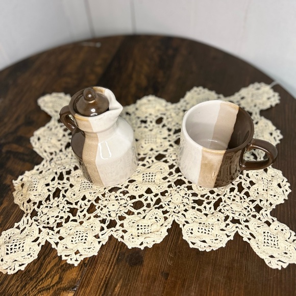 Vintage Ceramic Creamer and Mug Set - Picture 2 of 4